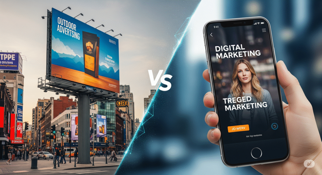 Outdoor Advertising vs. Digital Marketing