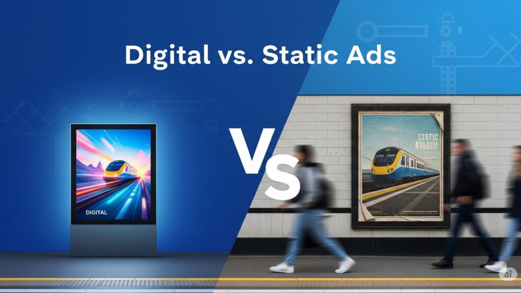 Comparing Digital vs. Static Railway Station Advertising Which Is Right for Your Brand