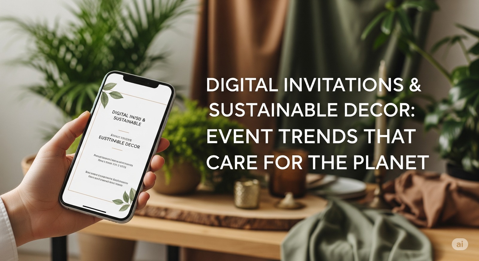 Digital Invitations & Sustainable Decor