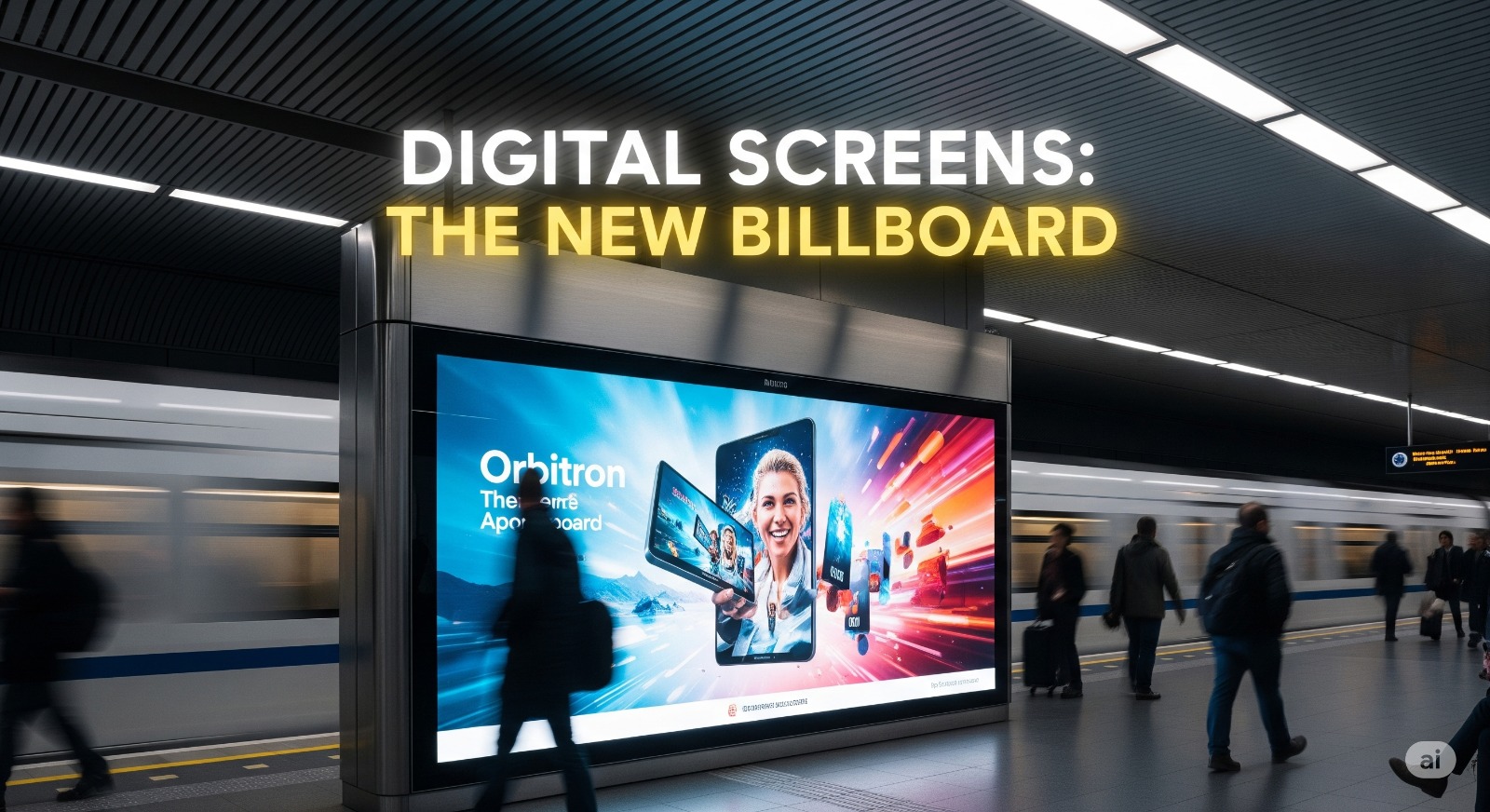 Digital Screens in Metro Stations