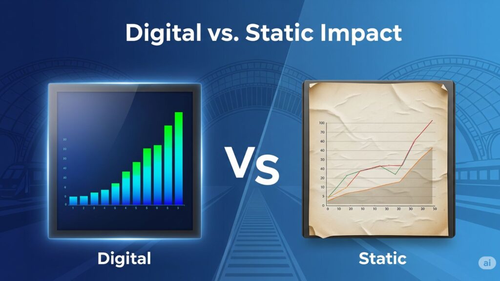 Impact Analysis Digital Screens vs. Traditional Posters in Railway Stations