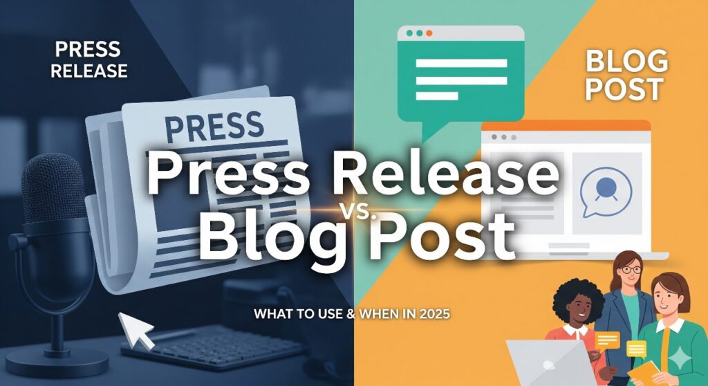 Press Release vs. Blog Post What to Use & When in 2025