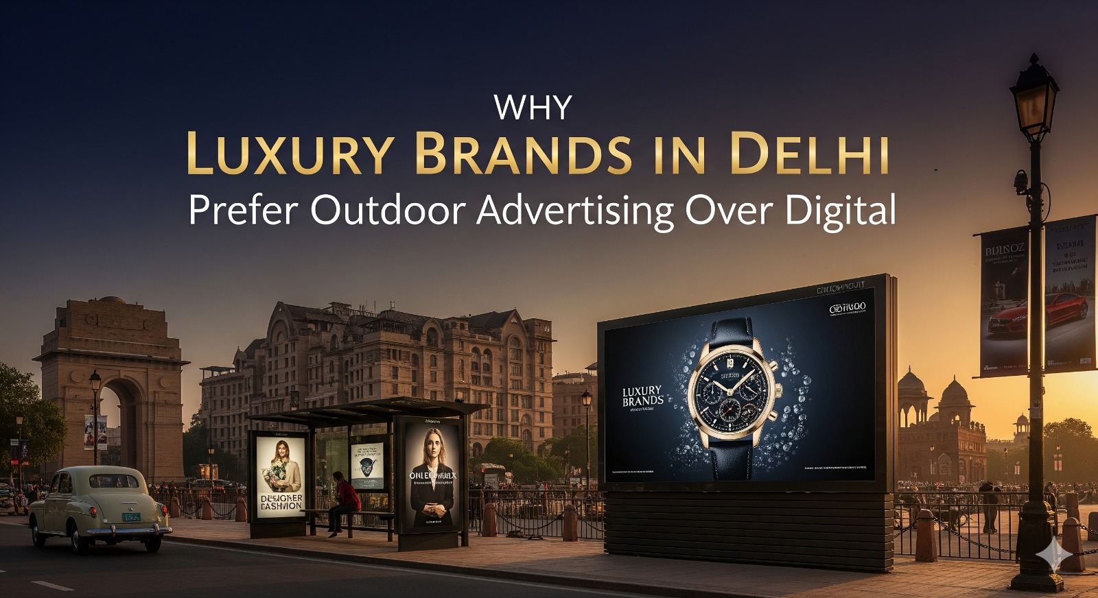 Why Luxury Brands in Delhi Prefer Outdoor Advertising Over Digital